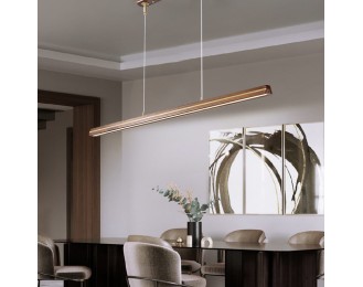 Solid Wood Indoor Long Pendant Light